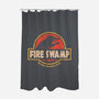 Jurassic Swamp-None-Polyester-Shower Curtain-retrodivision