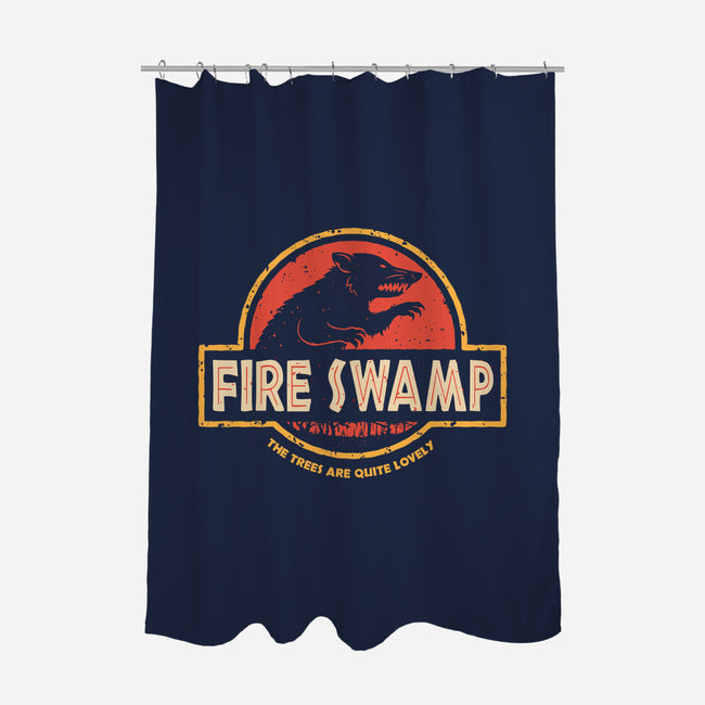 Jurassic Swamp-None-Polyester-Shower Curtain-retrodivision