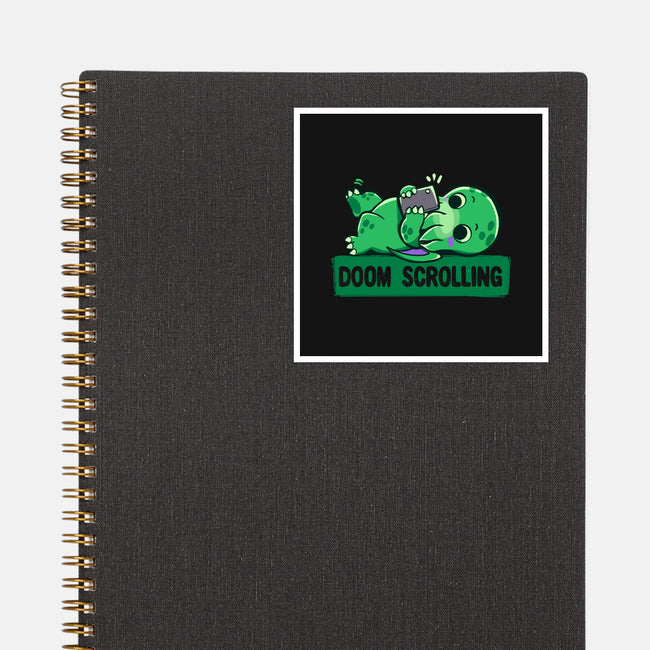 Doom Phone Scrolling-None-Glossy-Sticker-TechraNova