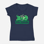 Doom Phone Scrolling-Womens-V-Neck-Tee-TechraNova