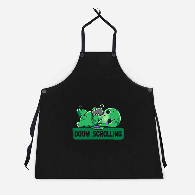 Doom Phone Scrolling-Unisex-Kitchen-Apron-TechraNova