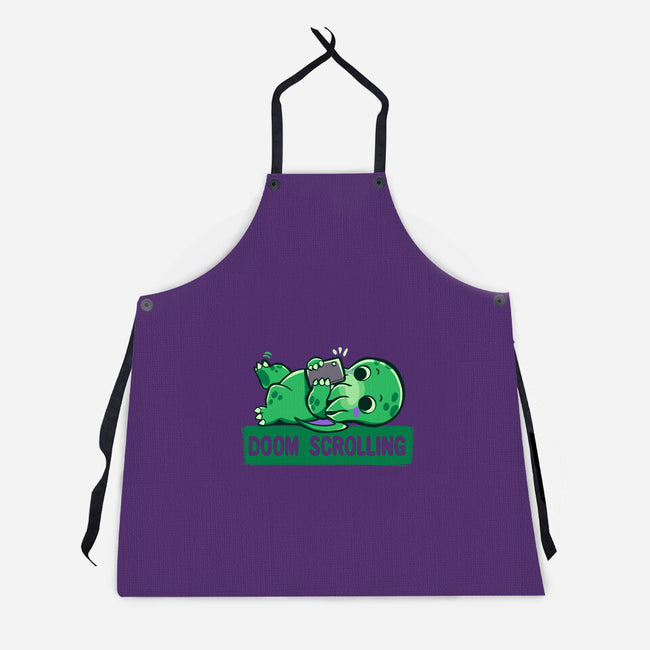 Doom Phone Scrolling-Unisex-Kitchen-Apron-TechraNova