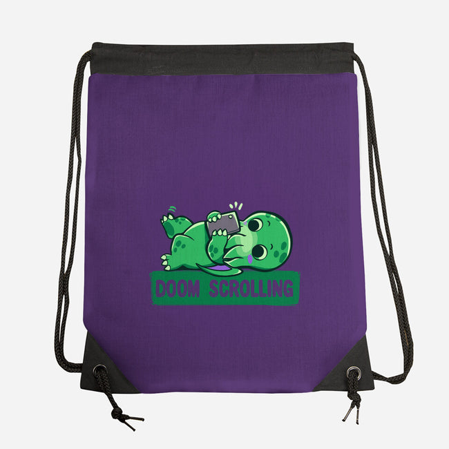 Doom Phone Scrolling-None-Drawstring-Bag-TechraNova