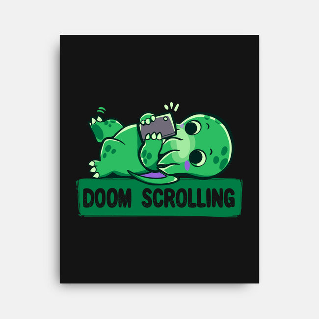 Doom Phone Scrolling-None-Stretched-Canvas-TechraNova