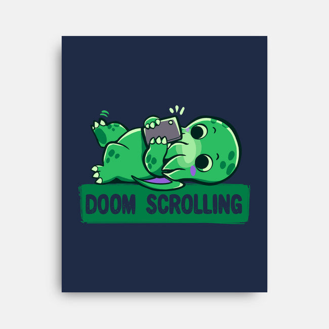 Doom Phone Scrolling-None-Stretched-Canvas-TechraNova