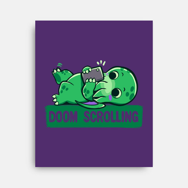 Doom Phone Scrolling-None-Stretched-Canvas-TechraNova