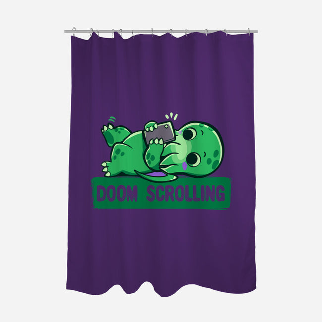 Doom Phone Scrolling-None-Polyester-Shower Curtain-TechraNova