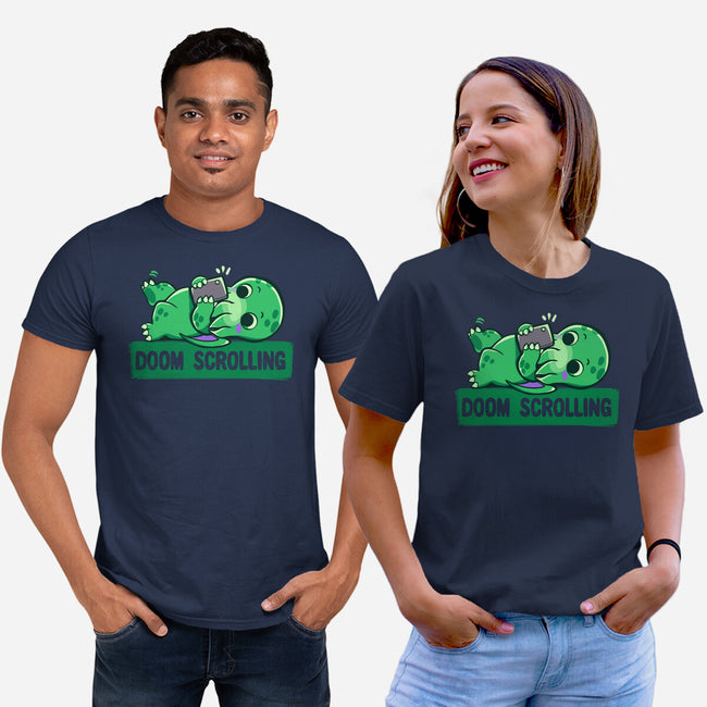Doom Phone Scrolling-Unisex-Basic-Tee-TechraNova