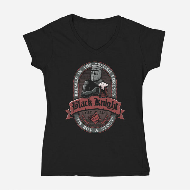 Black Knight Stout-Womens-V-Neck-Tee-teesgeex