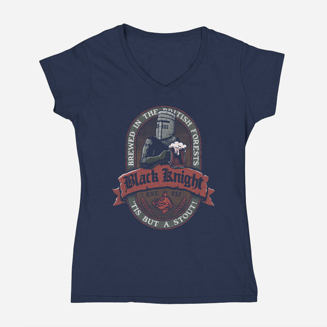 Black Knight Stout-Womens-V-Neck-Tee-teesgeex