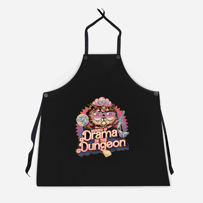 Drama In The Dungeon-Unisex-Kitchen-Apron-glitchygorilla