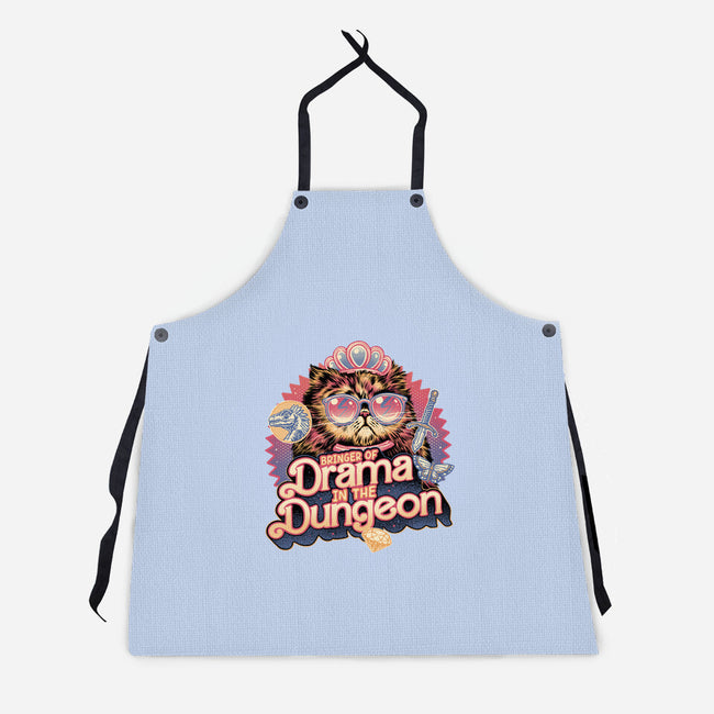 Drama In The Dungeon-Unisex-Kitchen-Apron-glitchygorilla