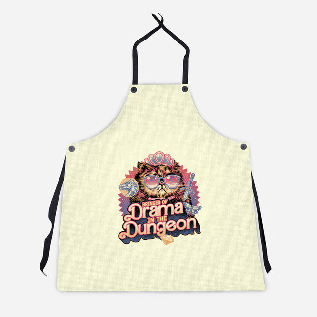 Drama In The Dungeon-Unisex-Kitchen-Apron-glitchygorilla