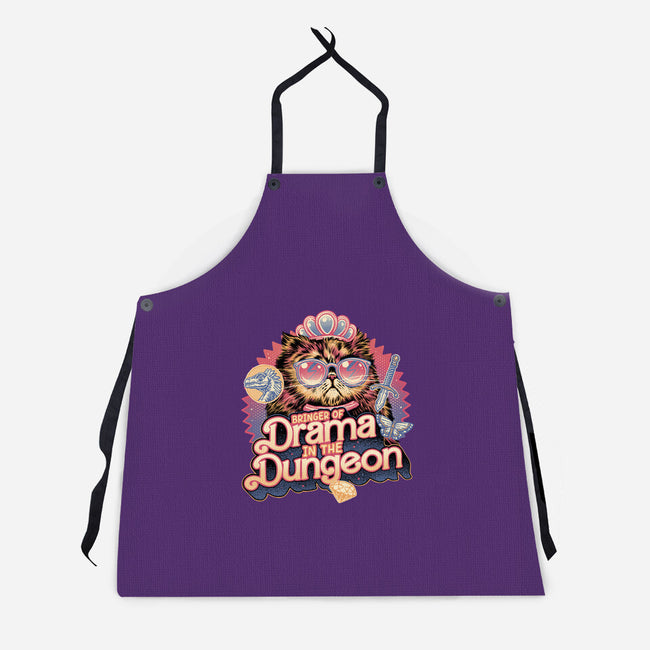 Drama In The Dungeon-Unisex-Kitchen-Apron-glitchygorilla