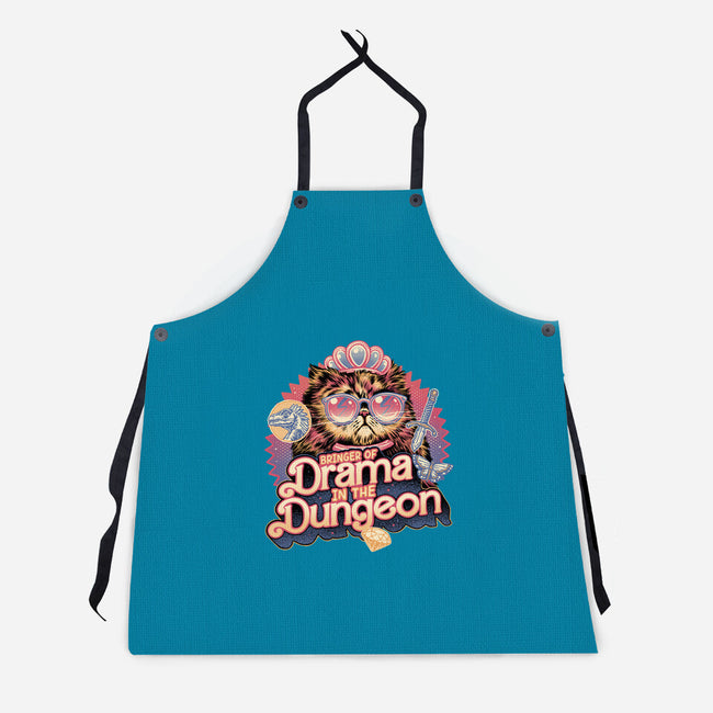 Drama In The Dungeon-Unisex-Kitchen-Apron-glitchygorilla