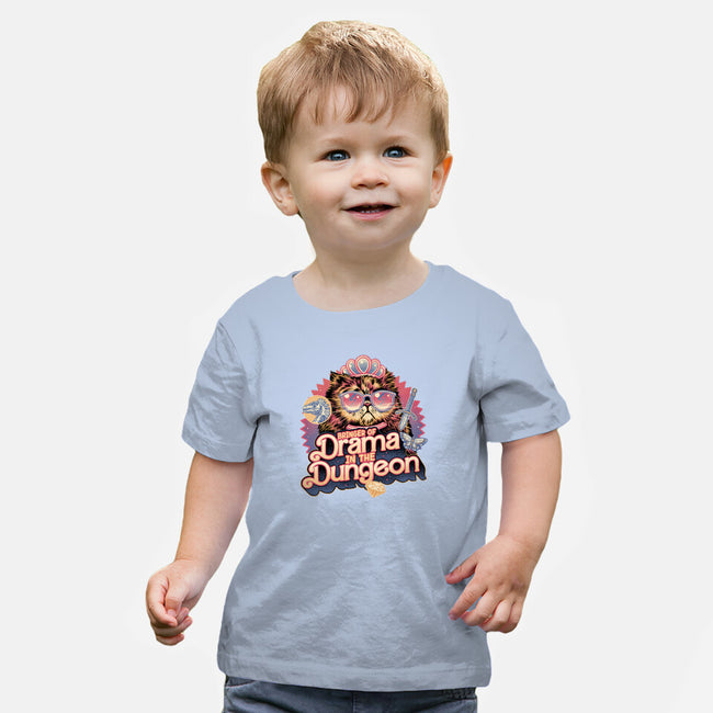 Drama In The Dungeon-Baby-Basic-Tee-glitchygorilla