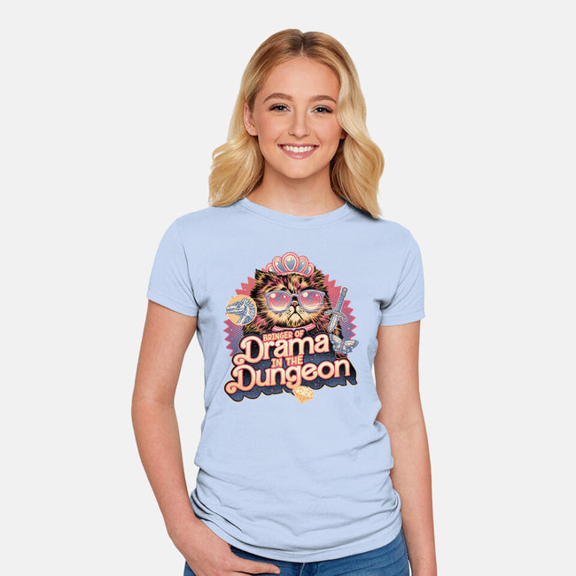 Drama In The Dungeon-Womens-Fitted-Tee-glitchygorilla