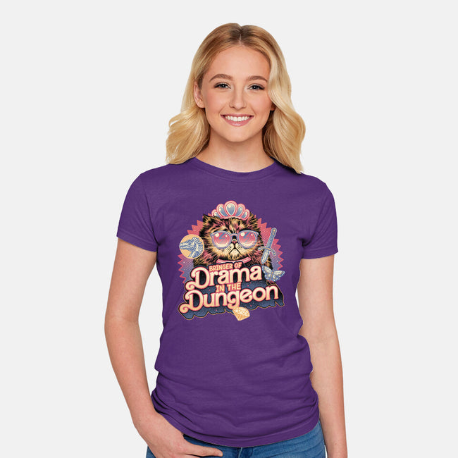 Drama In The Dungeon-Womens-Fitted-Tee-glitchygorilla