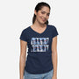 Widows Bay Islanders-Womens-V-Neck-Tee-rocketman_art