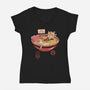 Send Noods Meowster-Womens-V-Neck-Tee-vp021