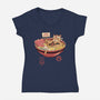 Send Noods Meowster-Womens-V-Neck-Tee-vp021