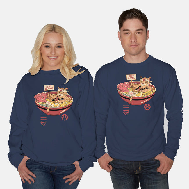 Send Noods Meowster-Unisex-Crew Neck-Sweatshirt-vp021