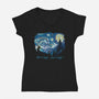 Let It Gogh Let It Gogh-Womens-V-Neck-Tee-dandingeroz