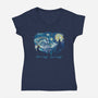 Let It Gogh Let It Gogh-Womens-V-Neck-Tee-dandingeroz