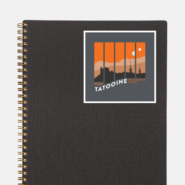 Visit Tatooine National Park-None-Glossy-Sticker-rocketman_art