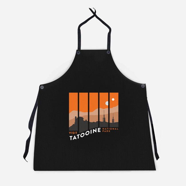 Visit Tatooine National Park-Unisex-Kitchen-Apron-rocketman_art