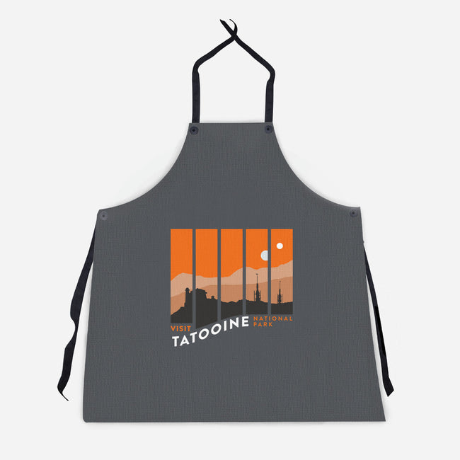 Visit Tatooine National Park-Unisex-Kitchen-Apron-rocketman_art