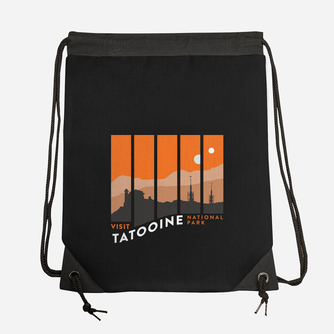 Visit Tatooine National Park-None-Drawstring-Bag-rocketman_art