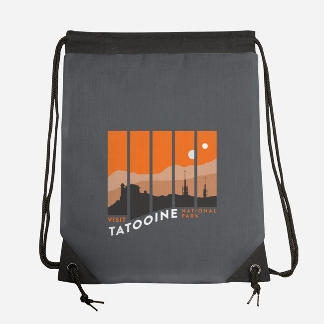 Visit Tatooine National Park-None-Drawstring-Bag-rocketman_art