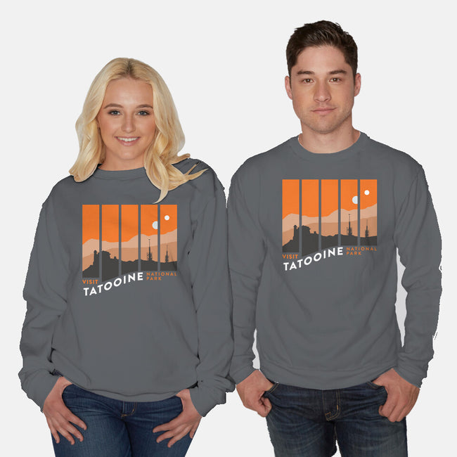 Visit Tatooine National Park-Unisex-Crew Neck-Sweatshirt-rocketman_art
