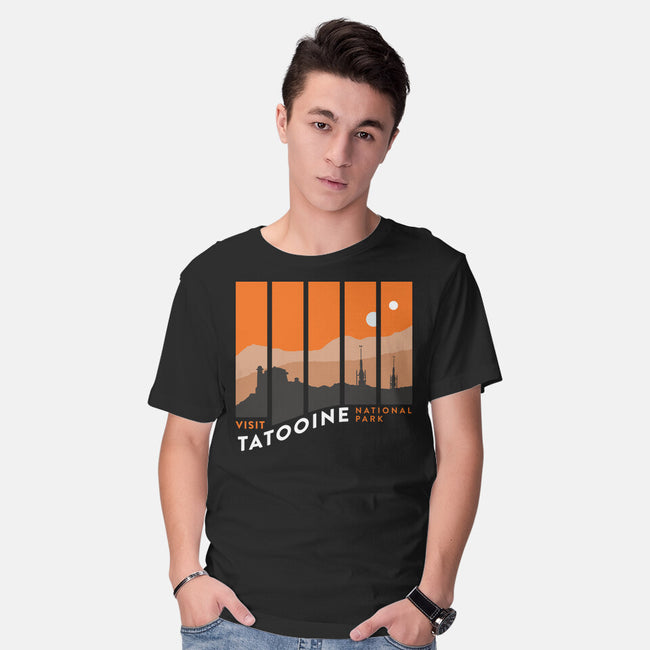 Visit Tatooine National Park-Mens-Basic-Tee-rocketman_art