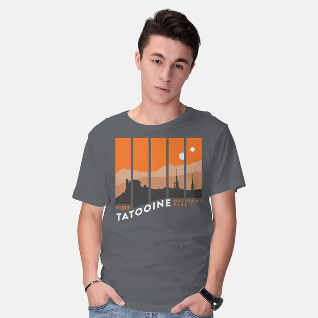Visit Tatooine National Park-Mens-Basic-Tee-rocketman_art