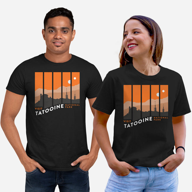 Visit Tatooine National Park-Unisex-Basic-Tee-rocketman_art
