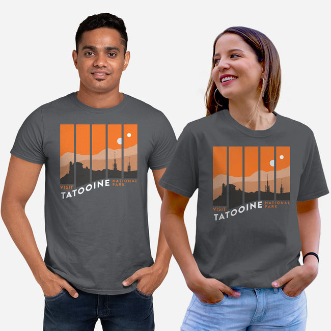 Visit Tatooine National Park-Unisex-Basic-Tee-rocketman_art