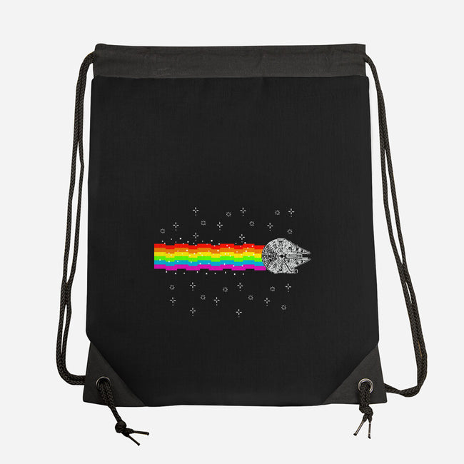 Nyan Falcon-None-Drawstring-Bag-kharmazero