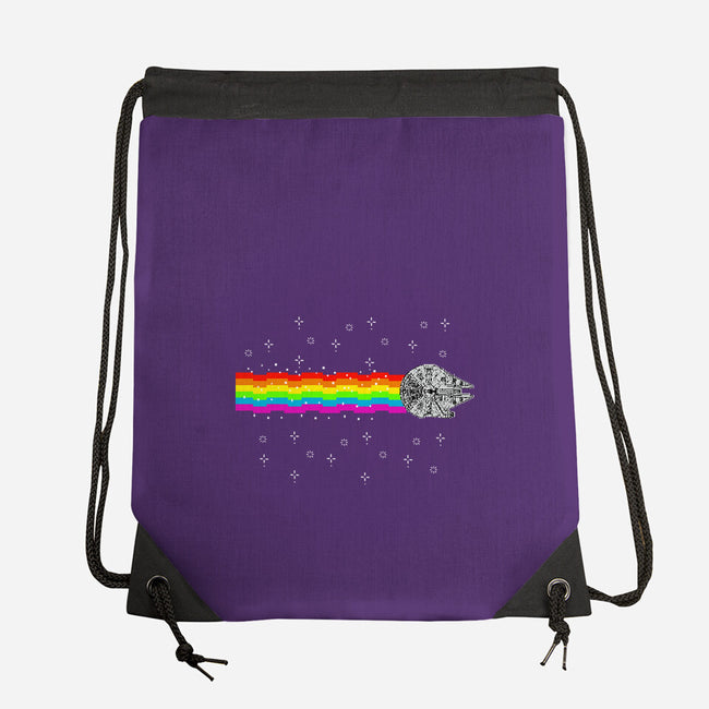Nyan Falcon-None-Drawstring-Bag-kharmazero