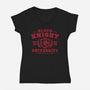 Black Knight University-Womens-V-Neck-Tee-teesgeex