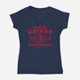 Black Knight University-Womens-V-Neck-Tee-teesgeex