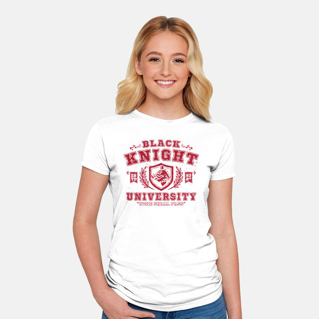 Black Knight University-Womens-Fitted-Tee-teesgeex