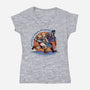 Epic Race-Womens-V-Neck-Tee-glitchygorilla