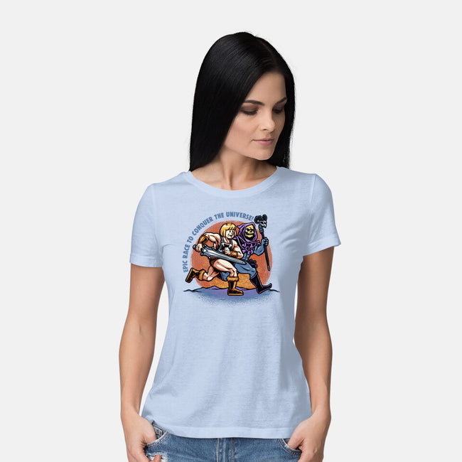 Epic Race-Womens-Basic-Tee-glitchygorilla