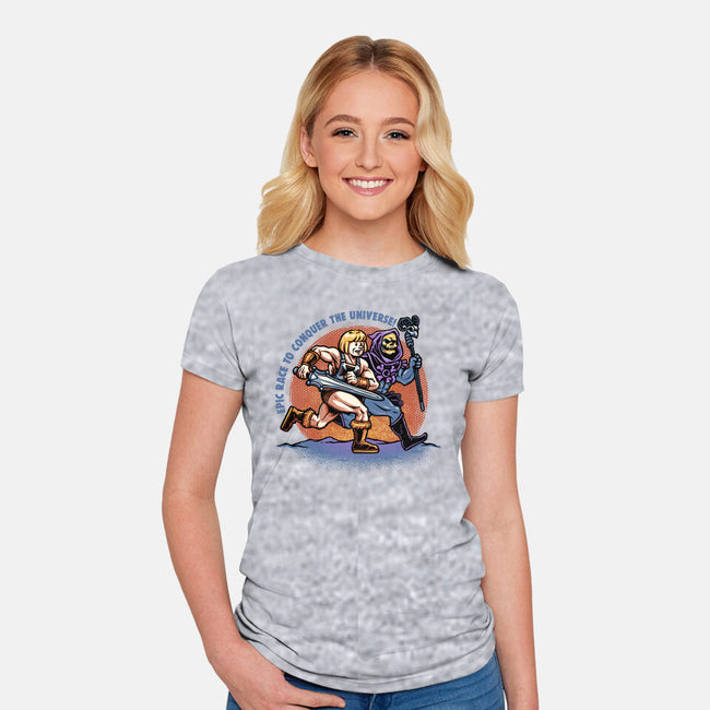Epic Race-Womens-Fitted-Tee-glitchygorilla