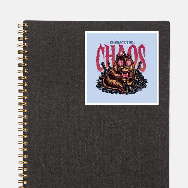 The Cat And The Chaos-None-Glossy-Sticker-glitchygorilla