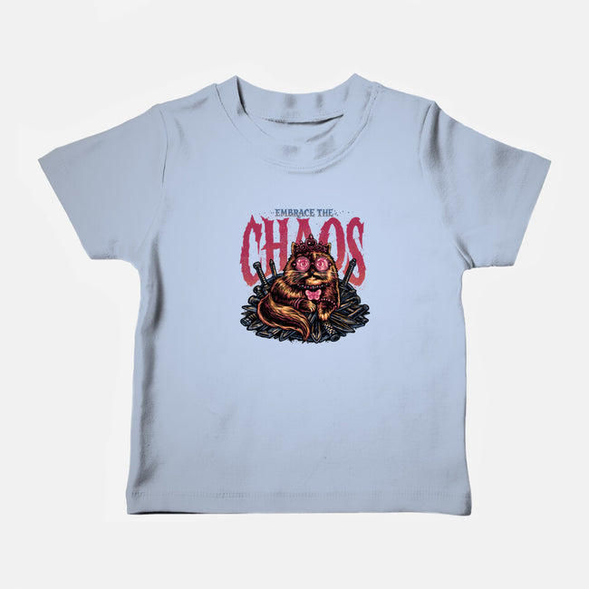 The Cat And The Chaos-Baby-Basic-Tee-glitchygorilla