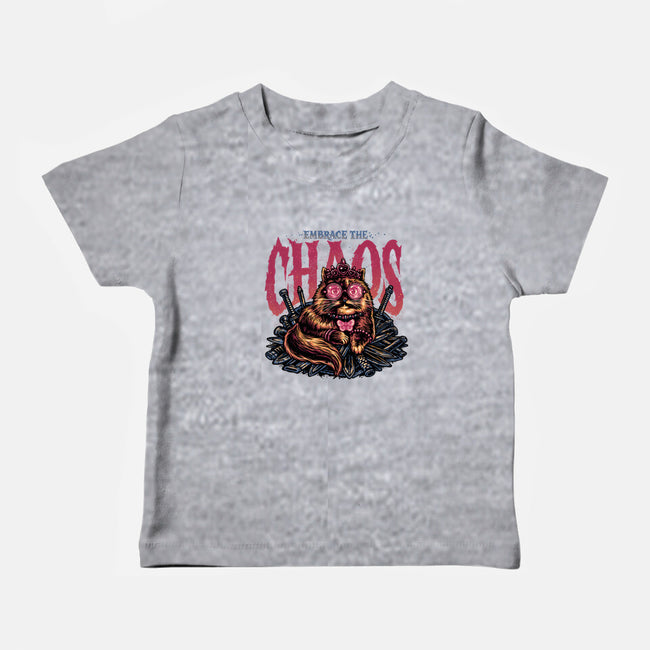 The Cat And The Chaos-Baby-Basic-Tee-glitchygorilla