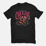 The Cat And The Chaos-Womens-Fitted-Tee-glitchygorilla